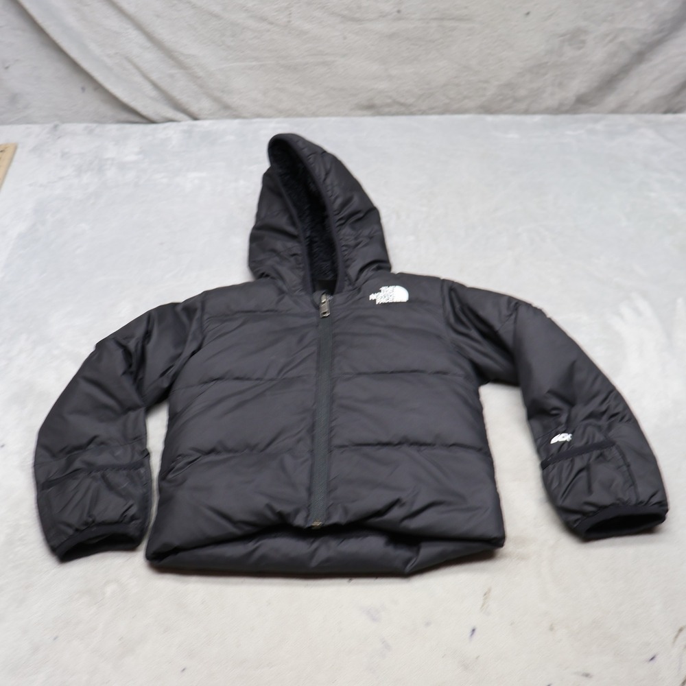 North Face Down Jacket Baby 18-24M Black Hooded 600 Fil Insulated Fleece Lined